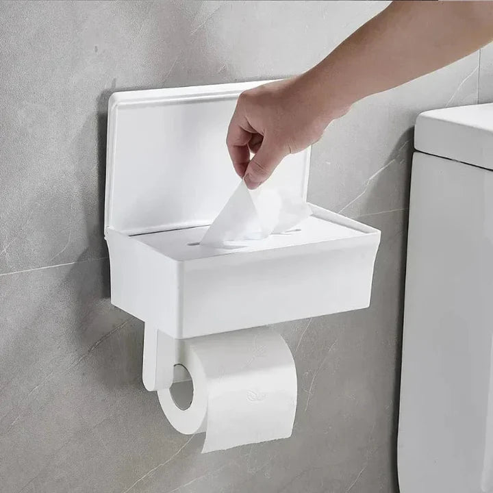 Must-Have Bathroom Organizer | 2-in-1 Toilet Paper Holder with Storage