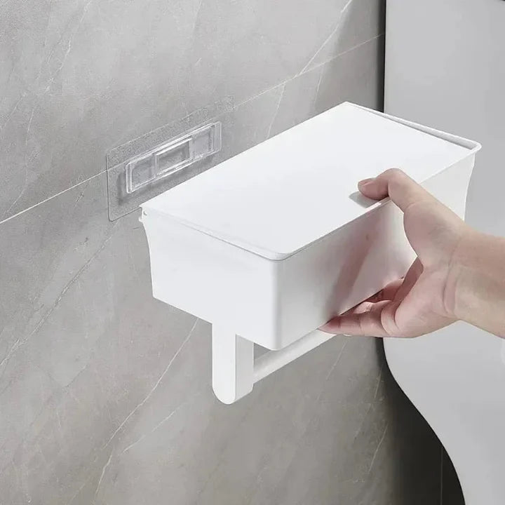 Must-Have Bathroom Organizer | 2-in-1 Toilet Paper Holder with Storage