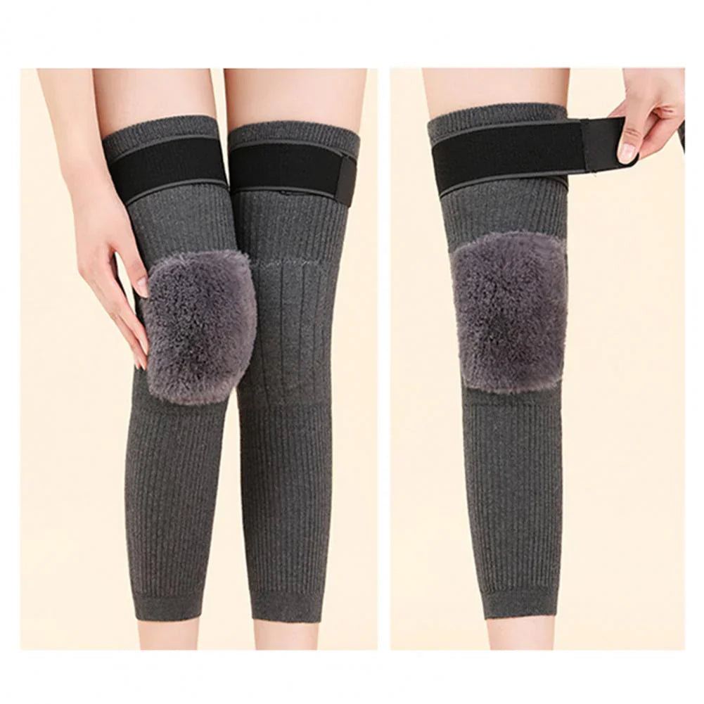 Unisex Winter Wool Elastic Knee Brace Pads
