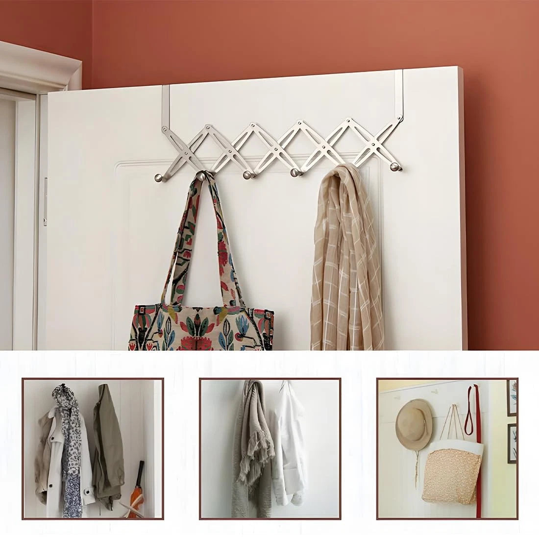 Over the Door Hooks Adjustable Multi-Purpose