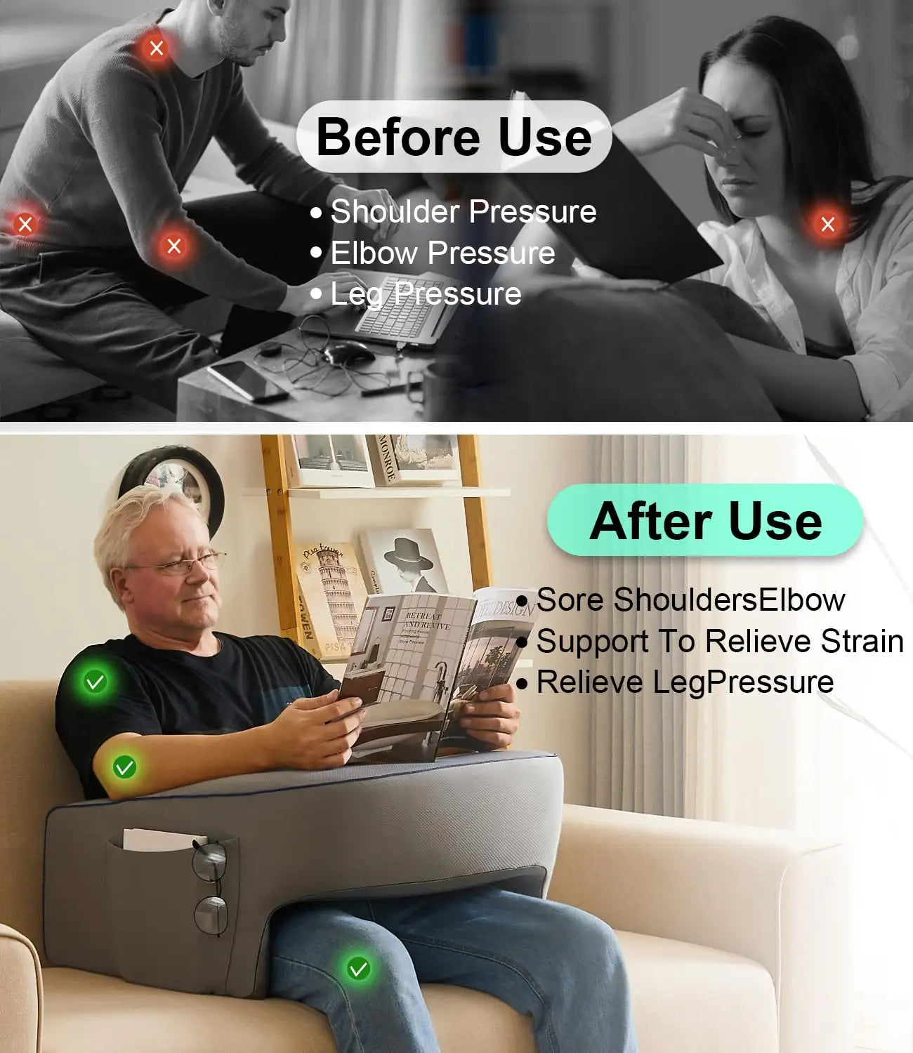 Portable Lap Desk with Arm Support – Work & Relax Anywhere